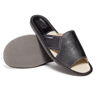 Kapcie Męskie Laczki Domowe Klapki Skórzane Klasyczne Wygodne 41-46 NOWO - Kapcie męskie Kapcie Męskie Laczki Domowe Klapki Skórzane Klasyczne Wygodne 41-46 NOWO - Kapcie męskie - miniaturka - grafika 1