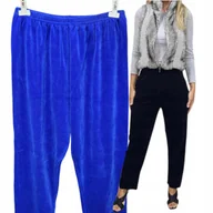 Dresy damskie - CHABER SPODNIE DRESOWE WELUR 50 52 POLSKIE PROSTA NOGAWKA BEZUCISKOWE 3xl - miniaturka - grafika 1