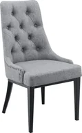 Krzesła - Krzesło do jadalni 'Chester' z wzorem Chesterfield 100 x 53 x 60 cm jasnoszare - miniaturka - grafika 1
