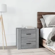 Szafki nocne - Szafka nocna, szary dąb sonoma, 50x39x47 cm - miniaturka - grafika 1