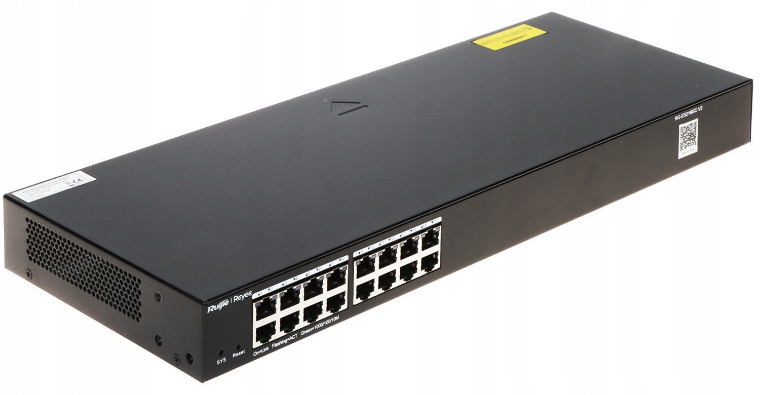 Ruijie Reyee RG-ES216GC-V2| Switch Easy Smart, 16 portów, 16xGE, Desktop, Cloud, Rack 6971693278714