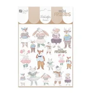 Pasmanteria - NAKLEJKI Z BROKATEM CRAFTY FRIENDS 17SZT DALPRINT - miniaturka - grafika 1