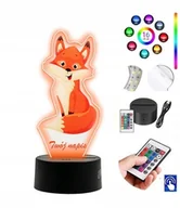 Lampy pozostałe - Lampka na biurko UV Lis Lisek 16kol. LED PLEXIDO - miniaturka - grafika 1