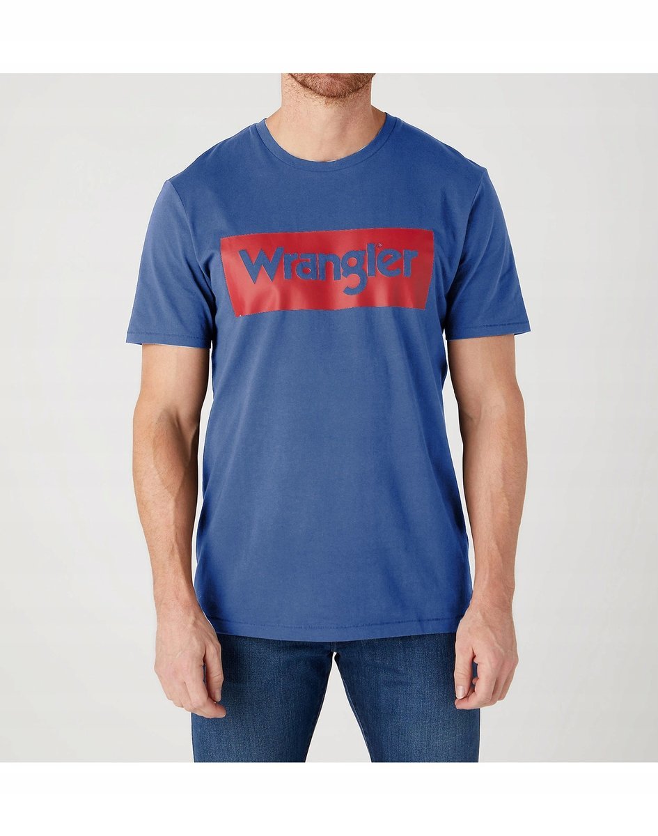 WRANGLER LOGO TEE NAUTICAL BLUE 112146382 W7MSD3XV2 M