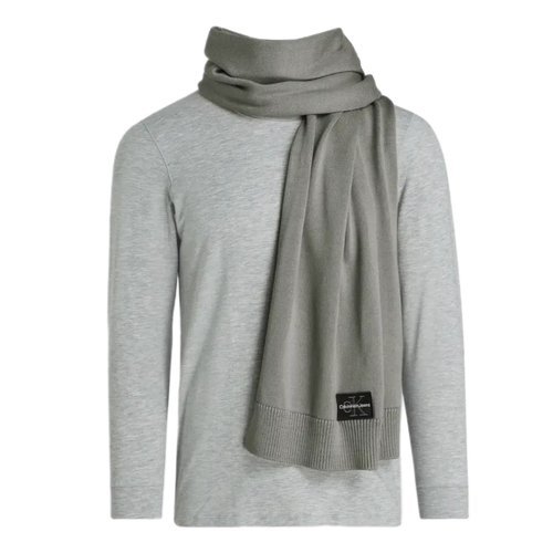 Szalik zimowy Calvin Klein CK Logo Szary - LZ04D8081G-PZE