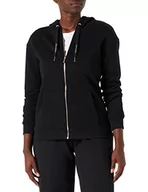 Bluzy damskie - Armani Exchange Damska bluza z kapturem, z zamkiem błyskawicznym, czarna, średnia - miniaturka - grafika 1