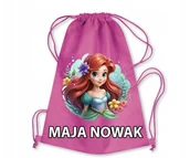 Plecaki worki - Worek Szkolny Workoplecak Do Przedszkola Szkoły ARIELKA SYRENKA ARIEL +IMIĘ - miniaturka - grafika 1