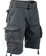 Spodnie męskie - spodnie bojówki krótkie SAVAGE VINTAGE SHORTS - ANTHRAZIT-XL - miniaturka - grafika 1