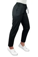 Odzież medyczna - Cygaretki medyczne damskie  COMFORT FLEX elastyczne czarne 3XL - miniaturka - grafika 1