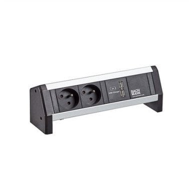 BACHMANN DESK 2xUTE 1xŁadowarka USB GST18 czarny