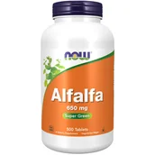 Witaminy i minerały dla sportowców - NOW Alfalfa 650mg 500tabs - miniaturka - grafika 1