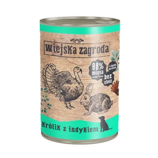 Alpha Spirit Wiejska Zagroda Królik z indykiem 400g 37551-uniw - Mokra karma dla psów - miniaturka - grafika 1