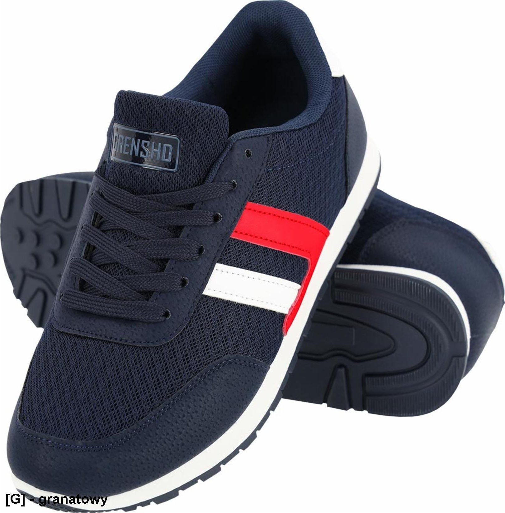 R.E.I.S. BSFRED - Buty sportowe FRED z PU w połączeniu dzianina materiałem tekstylny ekkie wygodne komfortowe 42