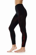 Spodnie damskie - Spodnie damskie Brubeck Cooler LE12470 czarno-czerwony XL - miniaturka - grafika 1