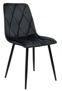 Krzesła - Krzesło aksamitne MADISON czarne velvet - miniaturka - grafika 1