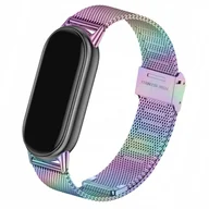 Akcesoria do zegarków - Opaska metalowa do Xiaomi Mi Band 8 i Mi Band 9 (Tęczowy) - miniaturka - grafika 1
