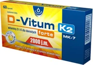 Witaminy i minerały - Oleofarm D-Vitum Forte 2000 j.m.+ K2 60kapsułek 3158442 - miniaturka - grafika 1