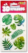 Szkolne artykuły papiernicze - Naklejki 3D Transparent Green Leaves - miniaturka - grafika 1
