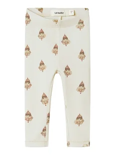Lil Atelier Legginsy w kolorze kremowym - Spodenki dla niemowląt - miniaturka - grafika 1