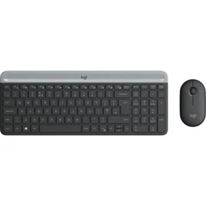 Zestaw bezprzewodowej klawiatury i myszy Logitech MK470 Slim, hiszpański układ QWERTY – czarny - Zestawy myszka + klawiatura - miniaturka - grafika 1