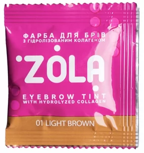 Project Lashes, Farbka Do Brwi Zola, 01 Light Brown + Oksydant - Akcesoria i kosmetyki do stylizacji brwi - miniaturka - grafika 1