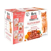 Mokra karma dla kotów - Brit Care Cat Fillets in Gravy Flavour Box 12 x 85 g - miniaturka - grafika 1