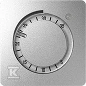 Klawisze i ramki - Kontakt Simon KONTAKT_SIMON Plakietka do obrotowych regulatorów temperatury DETAIL 82 Aluminium 82505-93 - miniaturka - grafika 1