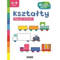 Książki edukacyjne - Egmont Kształty Rysuję i ścieram + pisak - Marzenna Dobrowolska - miniaturka - grafika 1