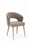 Krzesła - Mirek 6 krzesło tapicerowane beżowe dąb artisan - miniaturka - grafika 1