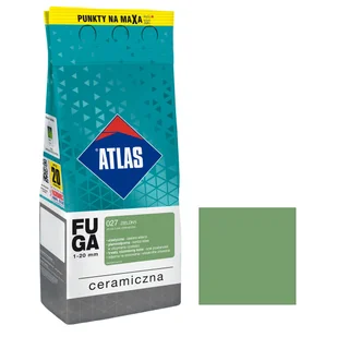 Atlas Fuga ceramiczna 027 zielony 2 kg - Fugi - miniaturka - grafika 1