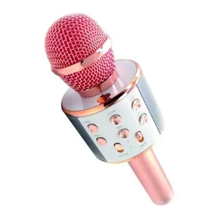 Mikrofon Karaoke Roneberg Bluetooth Różowy - Mikrofony komputerowe - miniaturka - grafika 1