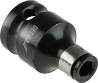 Klucze i nasadki - Dedra Adapter udarowy 1/2''-1/4'' HEX, dł. 38mm - miniaturka - grafika 1