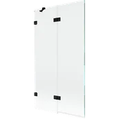 Parawany nawannowe - Mexen Lunar parawan nawannowy 2-skrzydłowy lewy 100 x 150 cm, transparent, czarny - 897-100-100-70-00-L - miniaturka - grafika 1