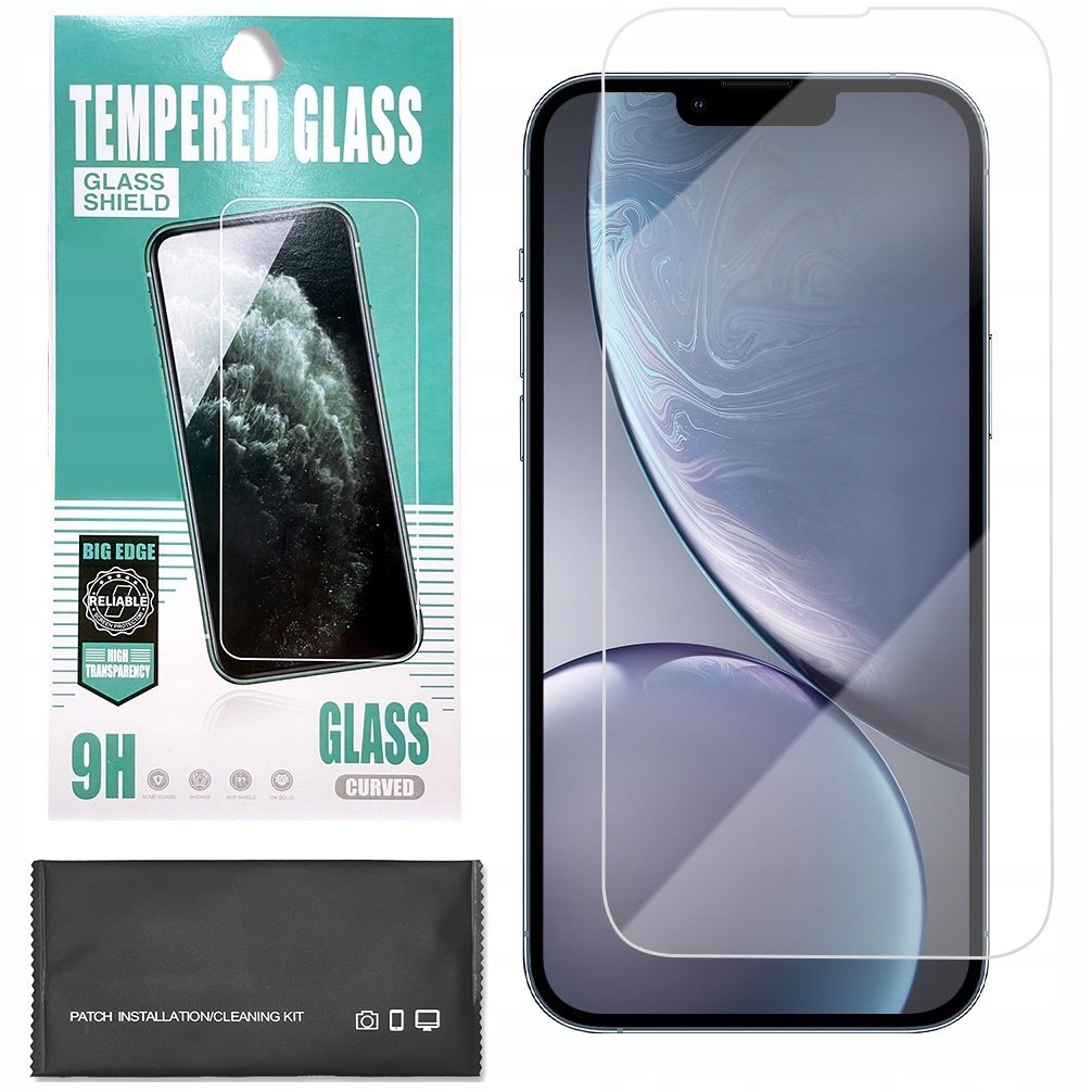 SZKŁO HARTOWANE do iPhone 14 13 PRO 13 PEŁNE PREMIUM 9H BIG EDGE ZESTAW