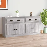 Szafki do salonu - vidaXL Szafki, 2 szt., szary dąb sonoma, materiał drewnopochodny - miniaturka - grafika 1