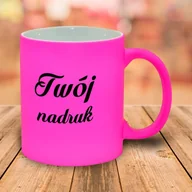 Kubki - Różowy kubek FLUO-COLOR z Twoim nadrukiem - miniaturka - grafika 1