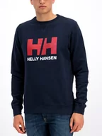 Bluzy męskie - Helly Hansen Bluza Hh Logo Crew 34000 Granatowy Regular Fit - miniaturka - grafika 1