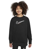 Bluzy dla dziewczynek - Nike Bluza dziecięca unisex Nsw Bf czarny 164 - miniaturka - grafika 1