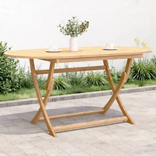 vidaXL Składany stół ogrodowy, 160x85x75 cm, lite drewno akacjowe - Stoły ogrodowe - miniaturka - grafika 1