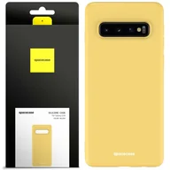 Etui i futerały do telefonów - Spacecase Etui Silicone Case Galaxy S10 yellow - miniaturka - grafika 1