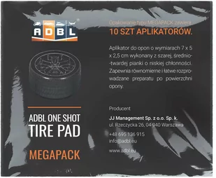ADBL One Shot Tire Pad Megapack - zestaw piankowych aplikatorów do opon, 10 sztuk - Akcesoria do mycia samochodu - miniaturka - grafika 1