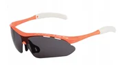 Okulary przeciwsłoneczne - KROSS Okulary SX-B 1 biały-pomarańczowy / Kolor soczewek: szare / Rodzaj szkieł: standardowe - miniaturka - grafika 1