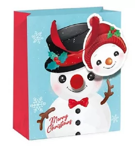 TOREBKA NA PREZENTY BAŁWANEK 26x32x12,5cm - Opakowania i torebki na prezenty - miniaturka - grafika 1