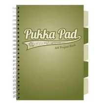 Pukka Project Book Olive A4 kratka 100 kartek 3 szt. - Zeszyty szkolne - miniaturka - grafika 1