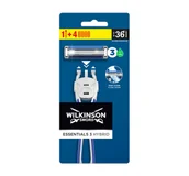 Maszynki do golenia i wkłady - Wilkinson Essentials 3 Hybrid maszynka do golenia dla mężczyzn i 4 wkłady - miniaturka - grafika 1