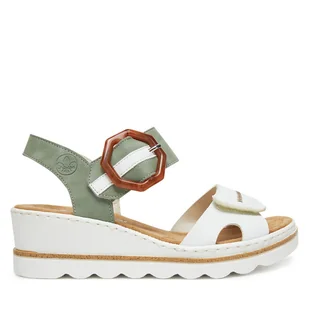 Sandały Rieker 67476-81 Biały - Sandały damskie - miniaturka - grafika 1