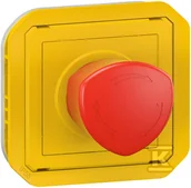 Wyłączniki światła i elektryczne - Przycisk włączenia awaryjnego obrotowy, mechanizm 3A-250V~ żółty, NOWE PLEXO 55 - miniaturka - grafika 1