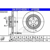 Tarcze hamulcowe - Tarcza hamulcowa ATE 24.0112-0220.1 - miniaturka - grafika 1