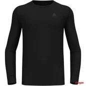 Pozostała odzież narciarska - Koszulka męska Odlo BL TOP crew neck l/s MERINO 200 roz. M Czarna - miniaturka - grafika 1