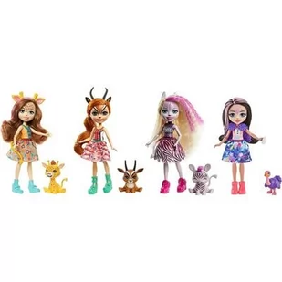Mattel Enchantimals Przyjaciele z Promiennej Sawanny Wielopak lalek GYN57 - Lalki dla dziewczynek - miniaturka - grafika 1